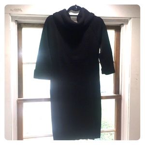 Loft black oversized turtleneck sweater dress